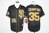 San Francisco Giants #35 Brandon Crawford Black 2016 Cool Base Stitched Baseball Jersey,baseball caps,new era cap wholesale,wholesale hats